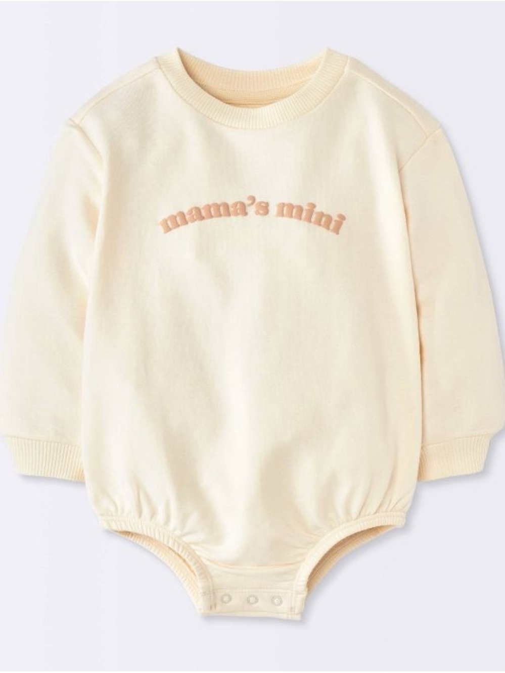 cloud island Cream 'mama's mini' Long-Sleeve One-Piece Bodysuit
